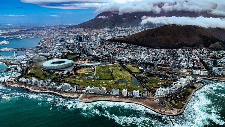 Bird’s eye view of Cape Town, South Africa
