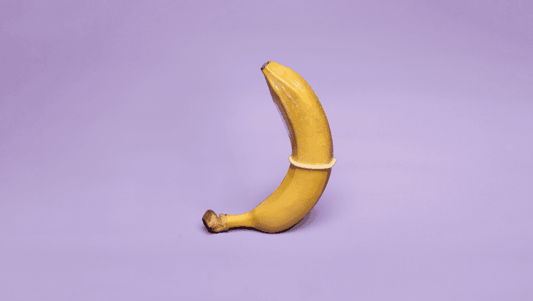 Condom on a banana